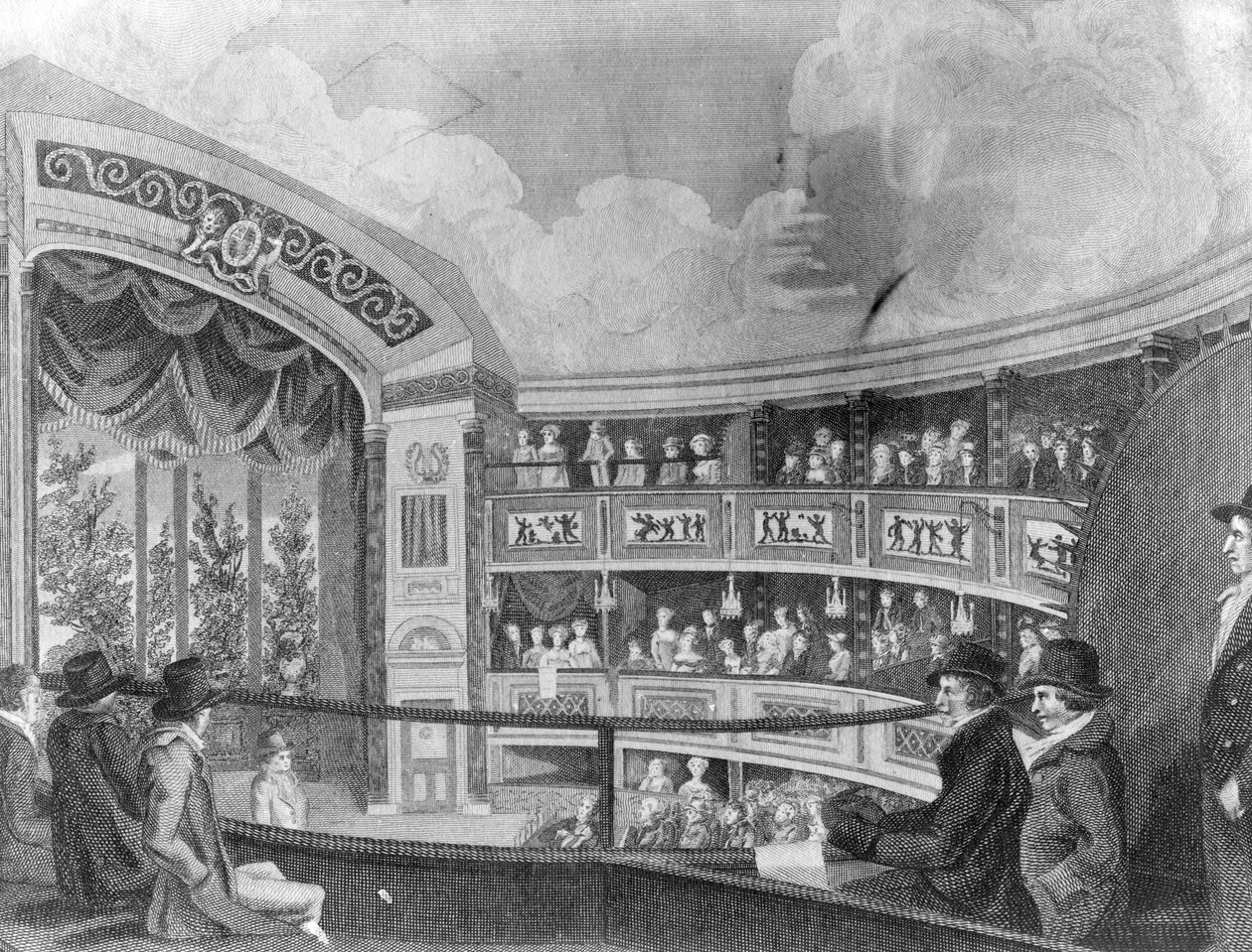 The Interior of the Olympic Theatre near Drury Lane, engraved by Henry Richard Cook, 1816 by Robert Blemell Schnebbelie