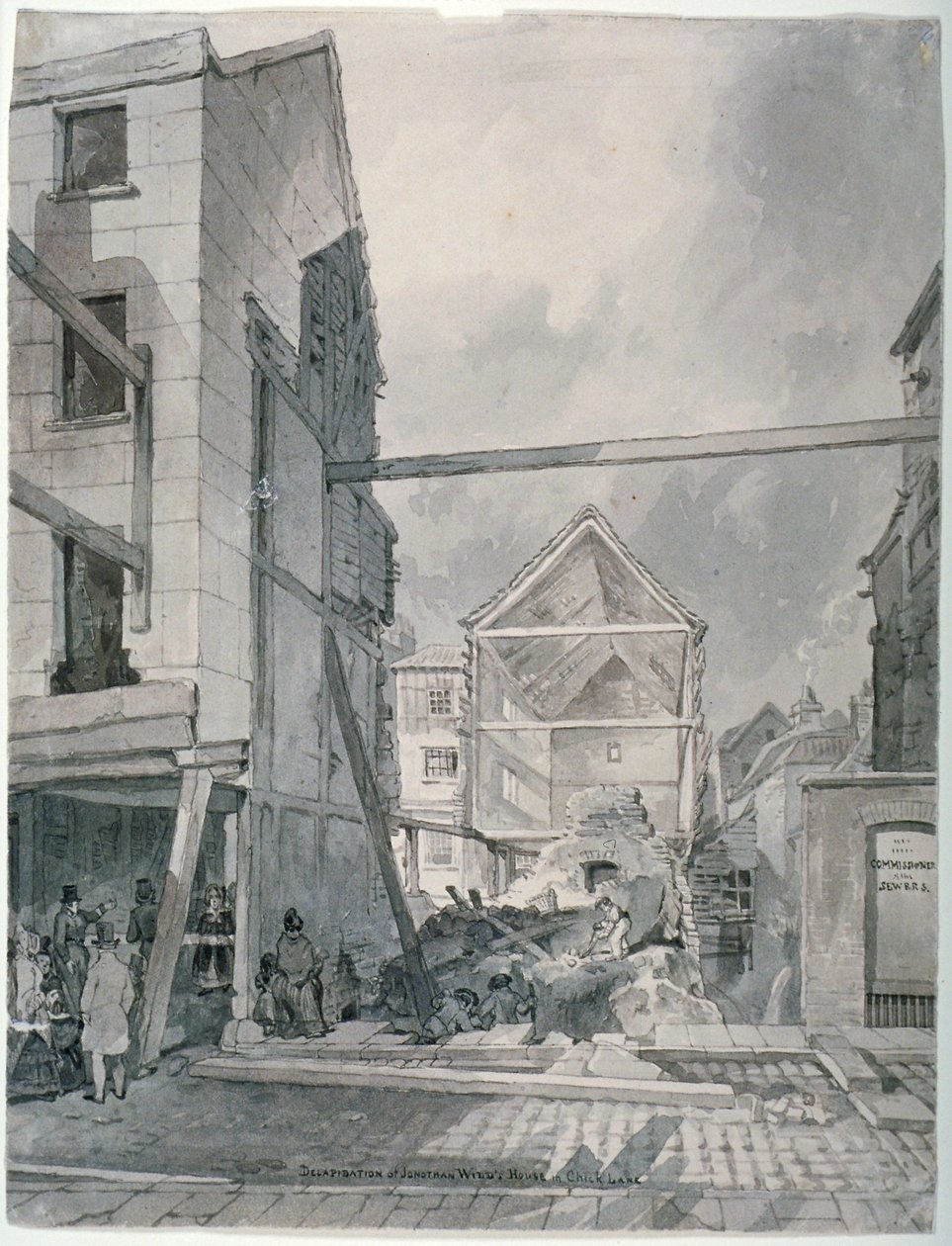 Chick Lane, City of London, 1825 by Robert Blemmell Schnebbelie