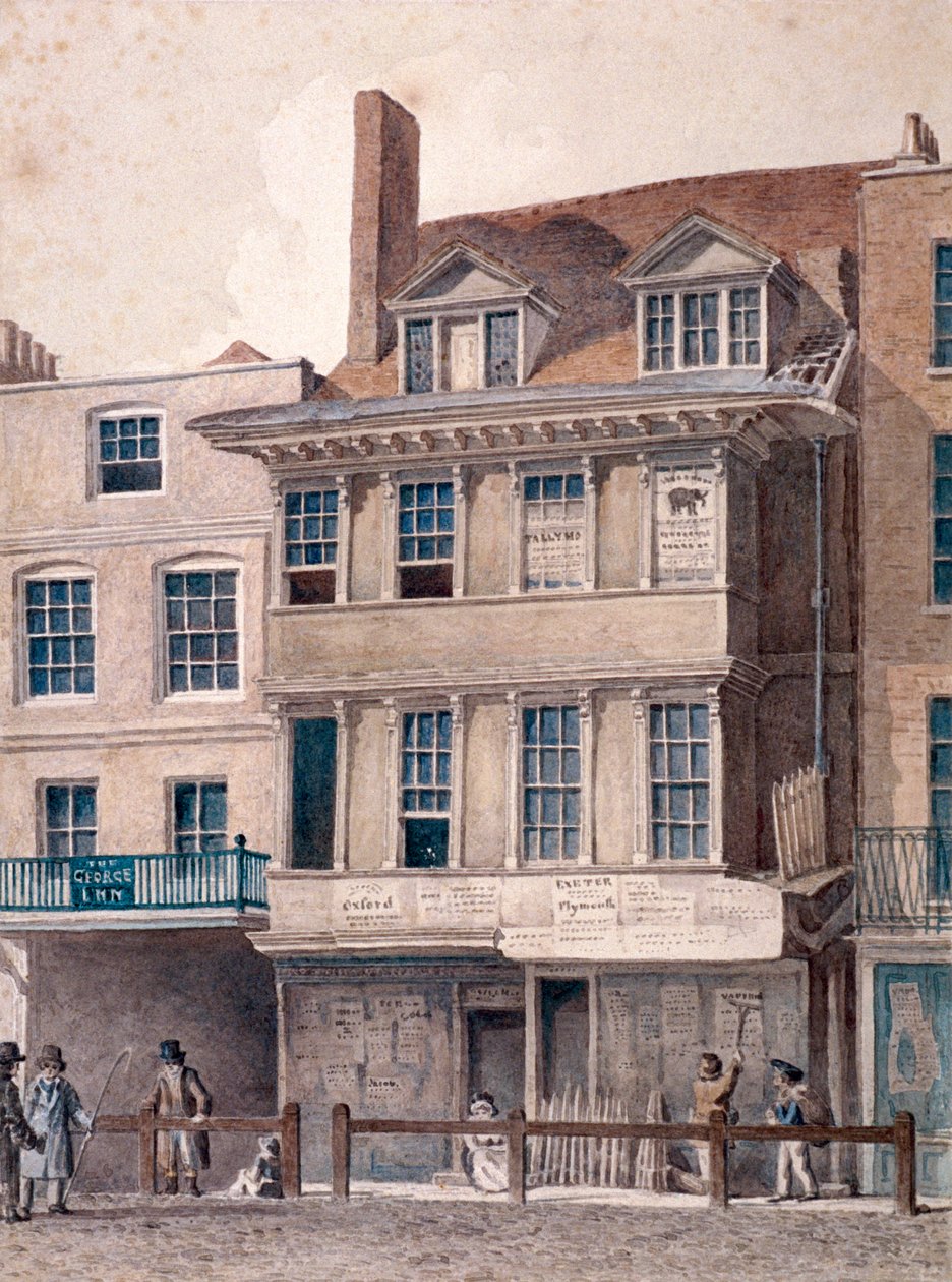 George Inn, West Smithfield, London by Robert Blemmell Schnebbelie