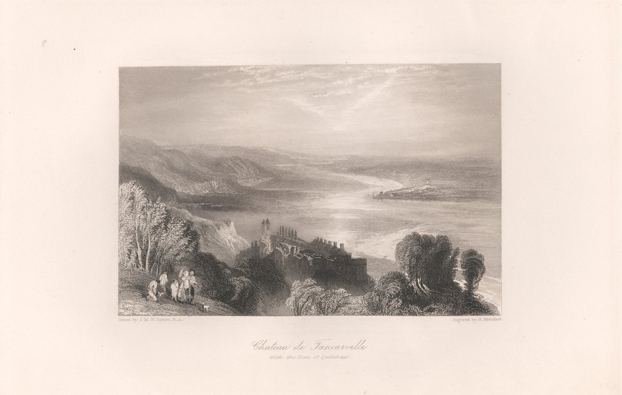 Chateau de Tancarville, with Town of Quilleboeuf by Robert Brandard
