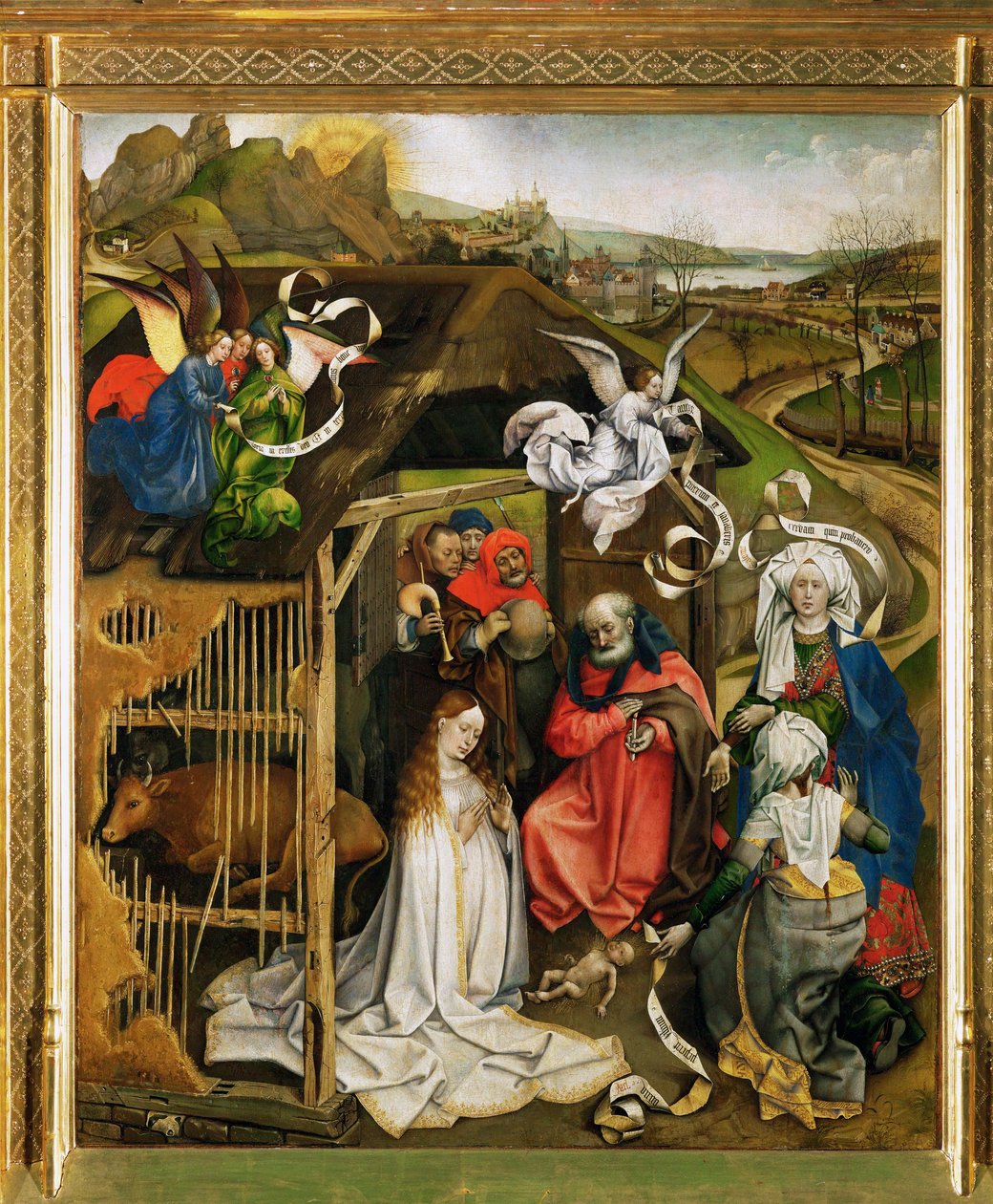 Nativity. Adoration of the Shepherds by Robert Campin