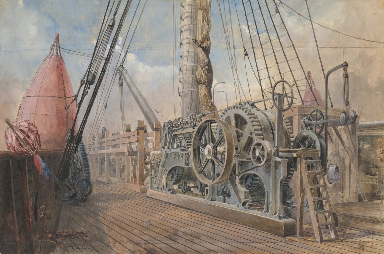 Deck of the Great Eastern, the Cable Trough, etc., 1866 by Robert Charles Dudley
