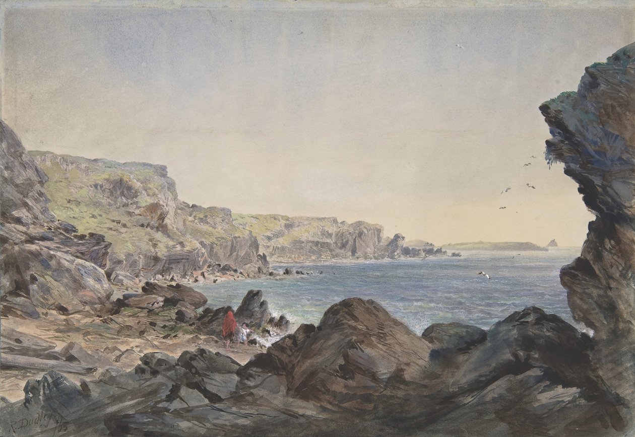 Foilhummerum Bay, Valentia, Looking Seawards from the Point at Which the Cable by Robert Charles Dudley