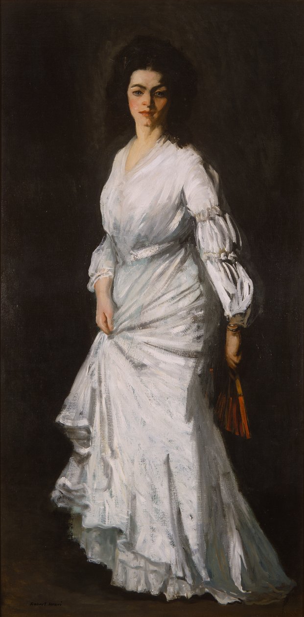 Woman in White: Portrait of Eugenie Stein by Robert Cozad Henri