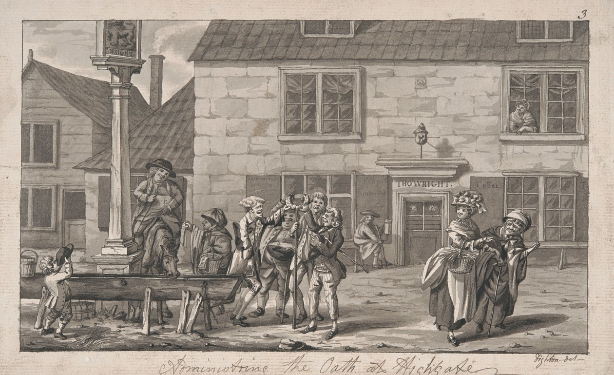 Administering the Oath at Highgate by Robert Dighton