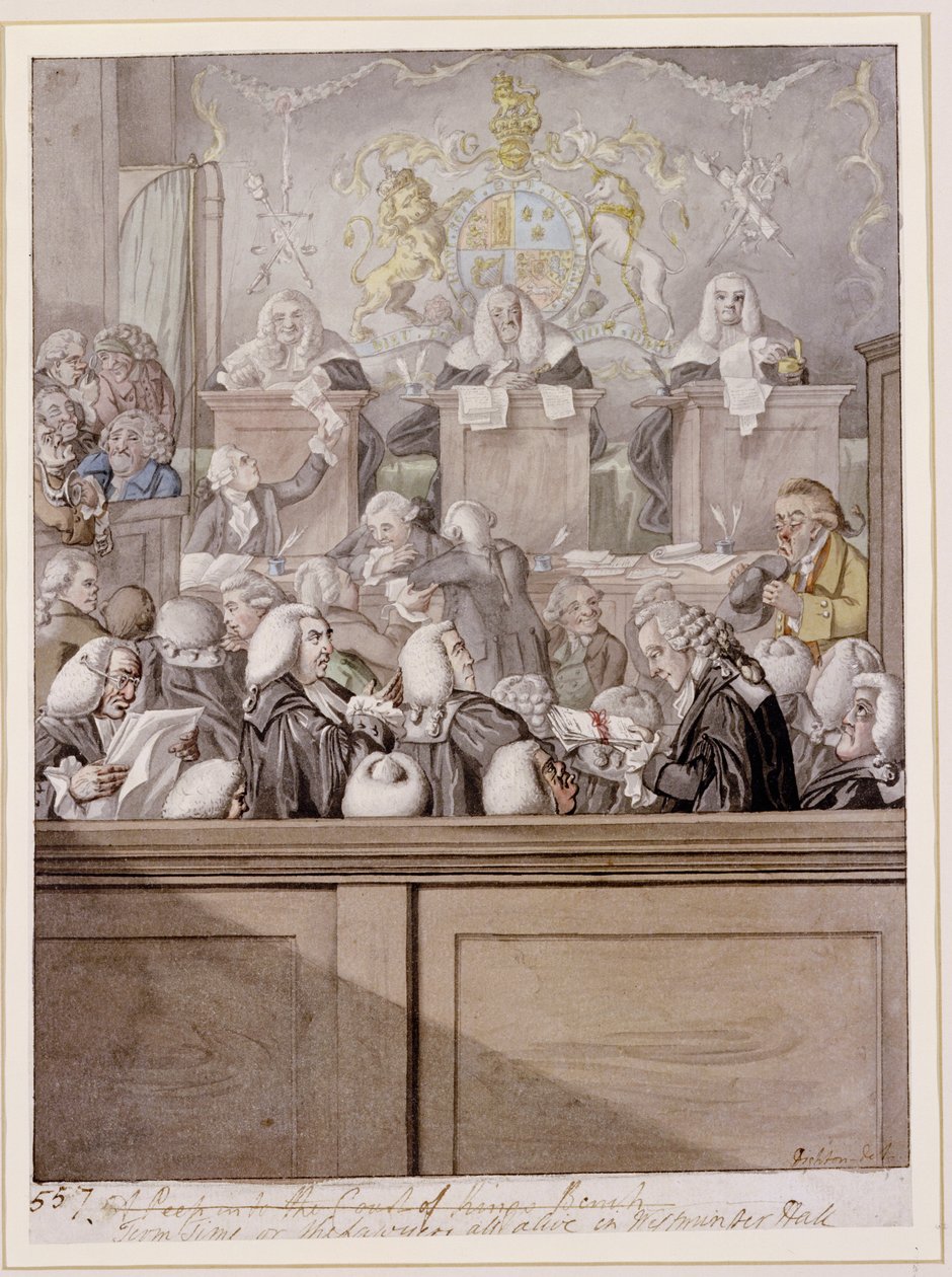 Term Time - or the Lawyers All Alive in Westminster Hall by Robert Dighton