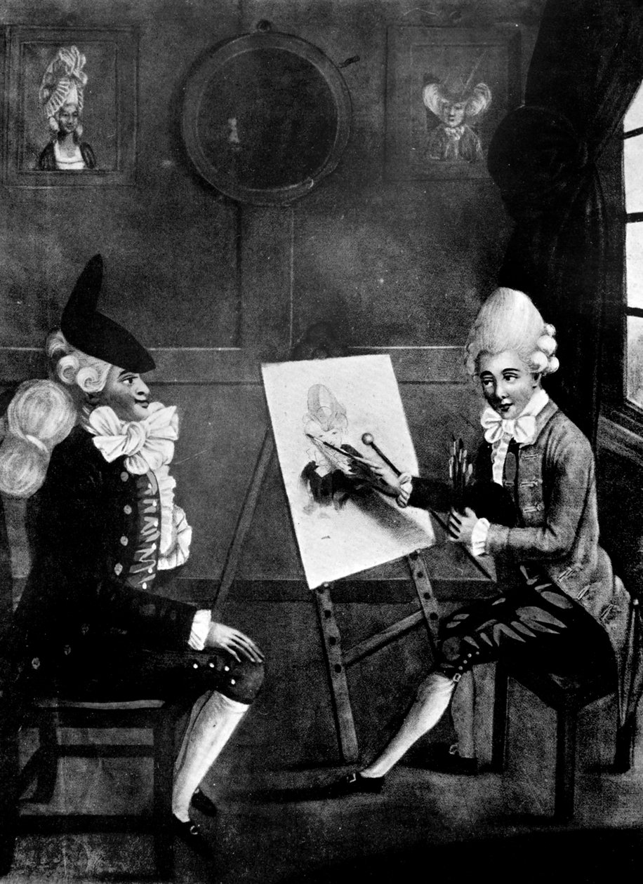 The Macaroni Painter, or Billy Dimple Sitting for His Picture by Robert Dighton