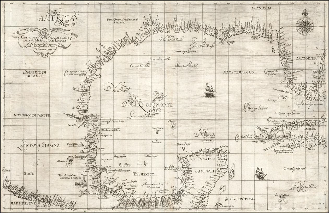 1646 Map of the Gulf of Mexico by Robert Dudley by Robert Dudley