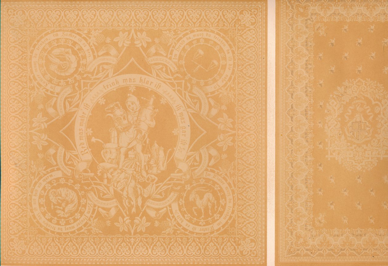 Damask Linen by Mr. C. Faber, Stuttgart and Messrs. Burre Bros. Dumferline by Robert Dudley