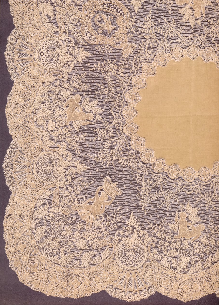Handkerchief of Brussels Lace, 1863 by Robert Dudley