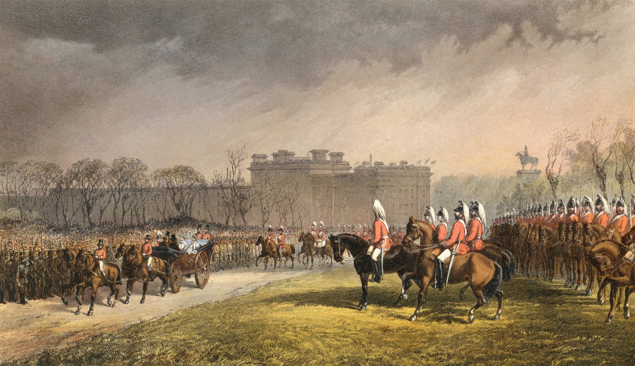 Hyde Park, the Princess Passing the Lines of the Volunteers, 7 March 1863 by Robert Dudley