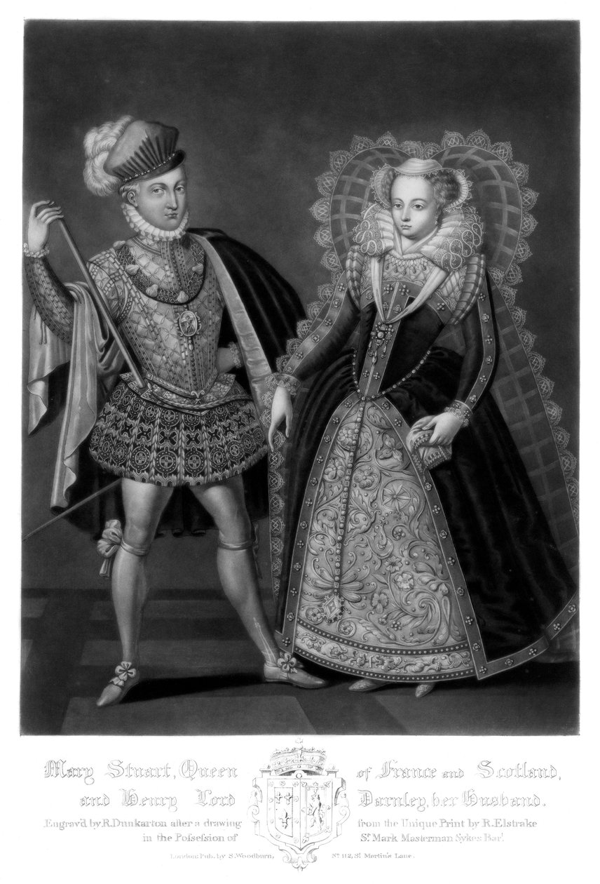 Mary Stuart, Queen of France and Scotland, and Henry Lord Darnley, Her Husband, 1816 by Robert Dunkarton