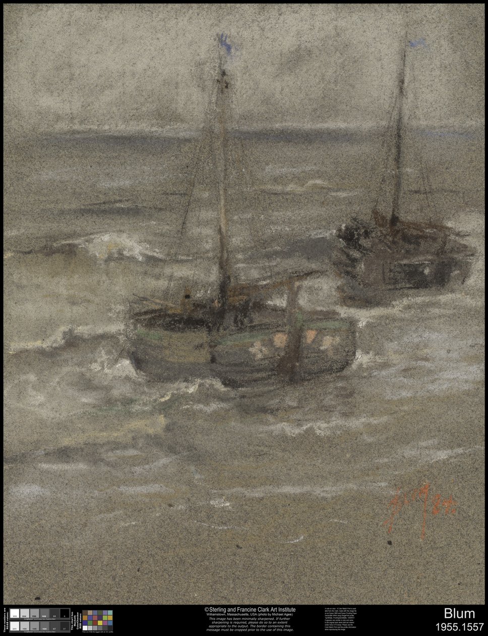 Fishing Boats at Anchor, 1884 by Robert Frederick Blum