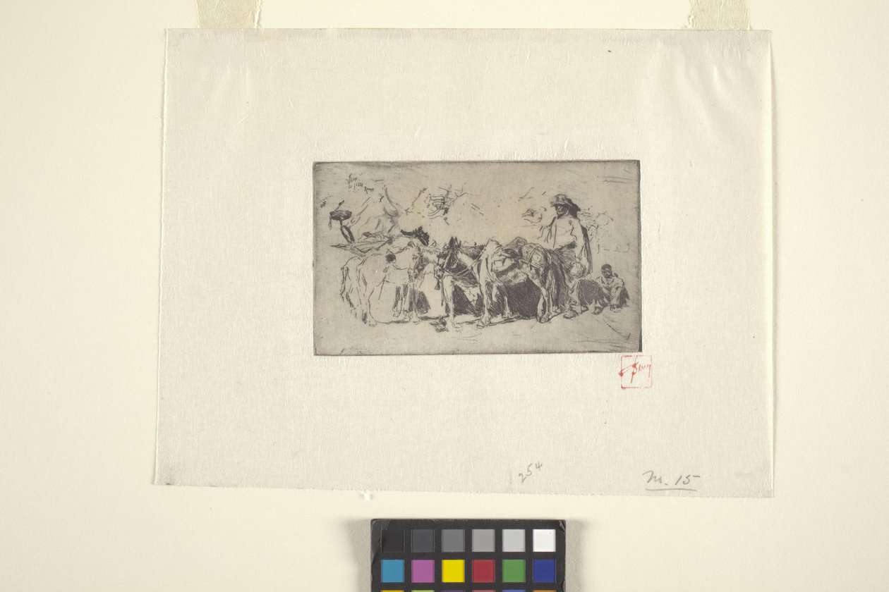Men And Donkeys, Rome by Robert Frederick Blum