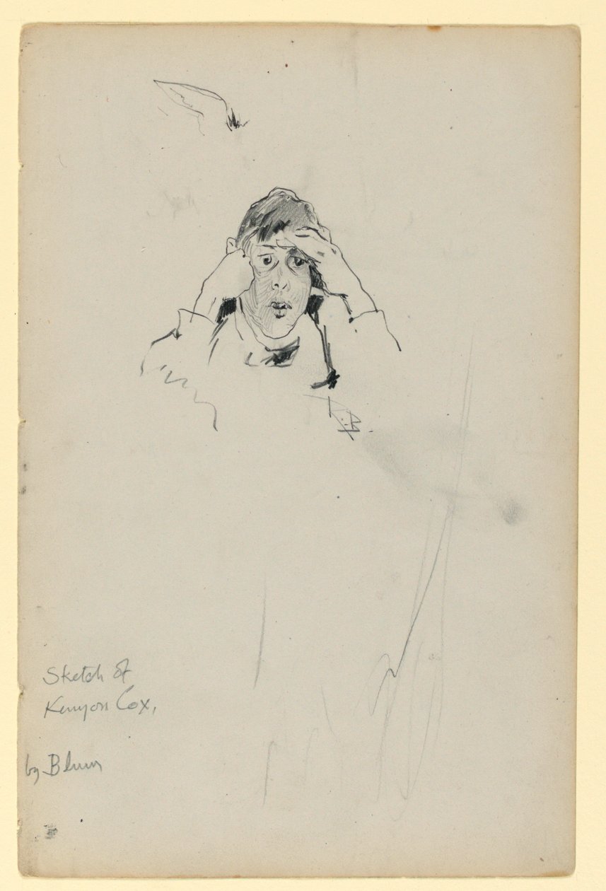 Sketch of Kenyon Cox by Robert Frederick Blum