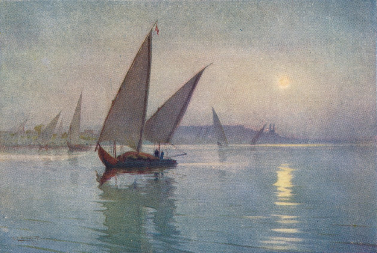Moonlight on the Nile, near Cairo, c1880 by Robert George Talbot Kelly