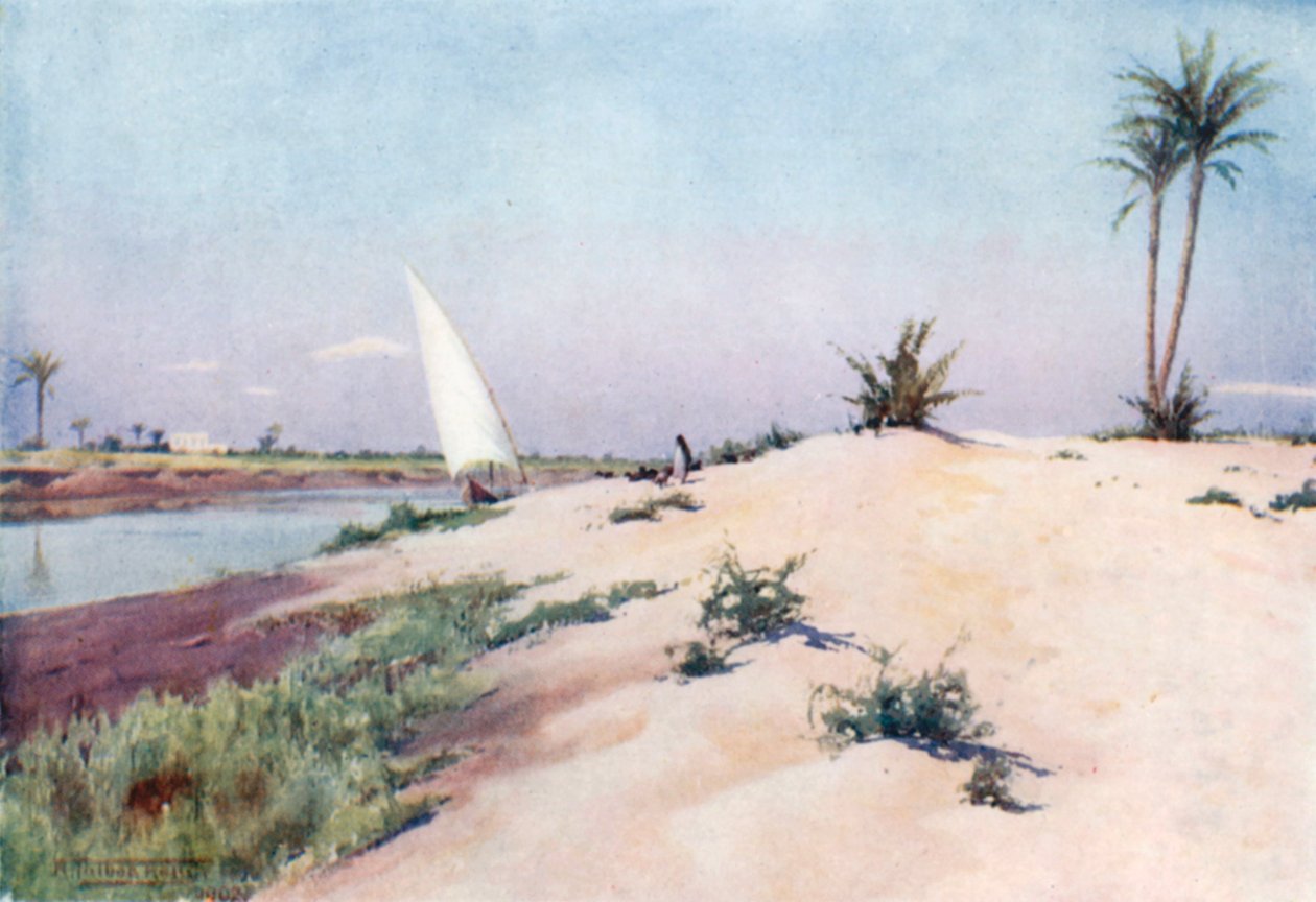 On the Ismailia Canal, Near Tel-el-Kebir by Robert George Talbot Kelly