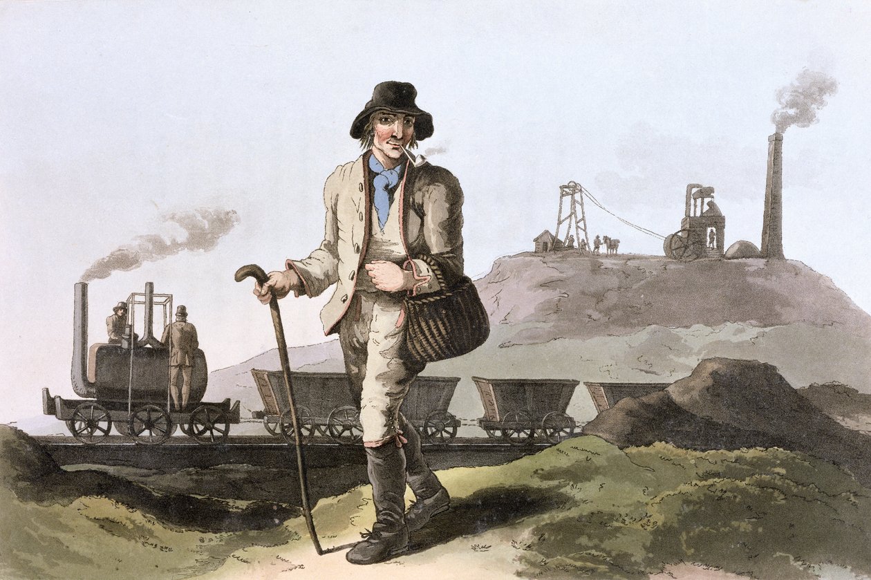 Blenkinsop Steam Locomotive at Middleton Colliery near Leeds, West Yorkshire by Robert Havell