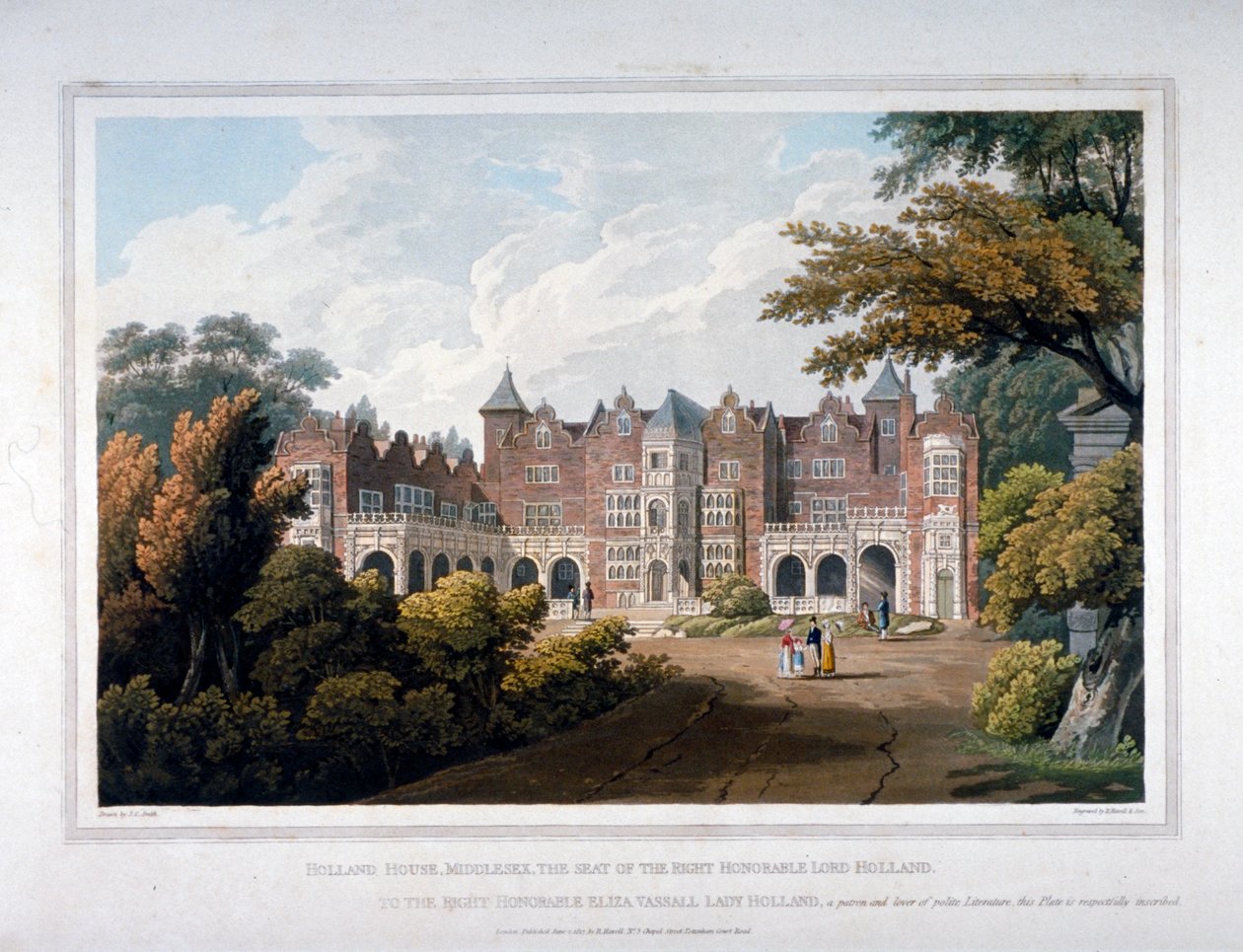 Holland House, Kensington, London by Robert Havell