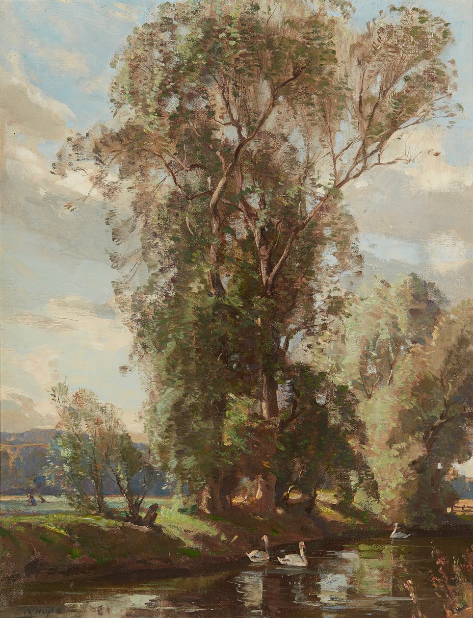 On the Knows Mill Lade, Prestonkirk by Robert Hope