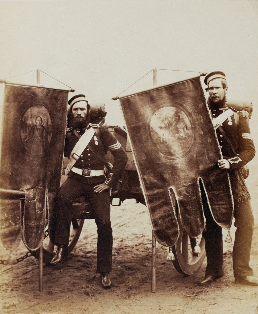 Company Sergeant Christy and Sergeant McGifford, Royal Artillery, 1856 by Robert Howlett