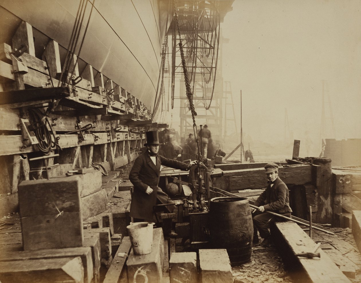 The Great Eastern: Richard Tangye with a Hydraulic Press by Robert Howlett