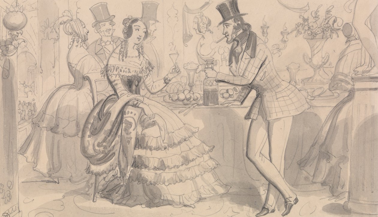 Public Refreshment in High Society by Robert Isaac Cruikshank