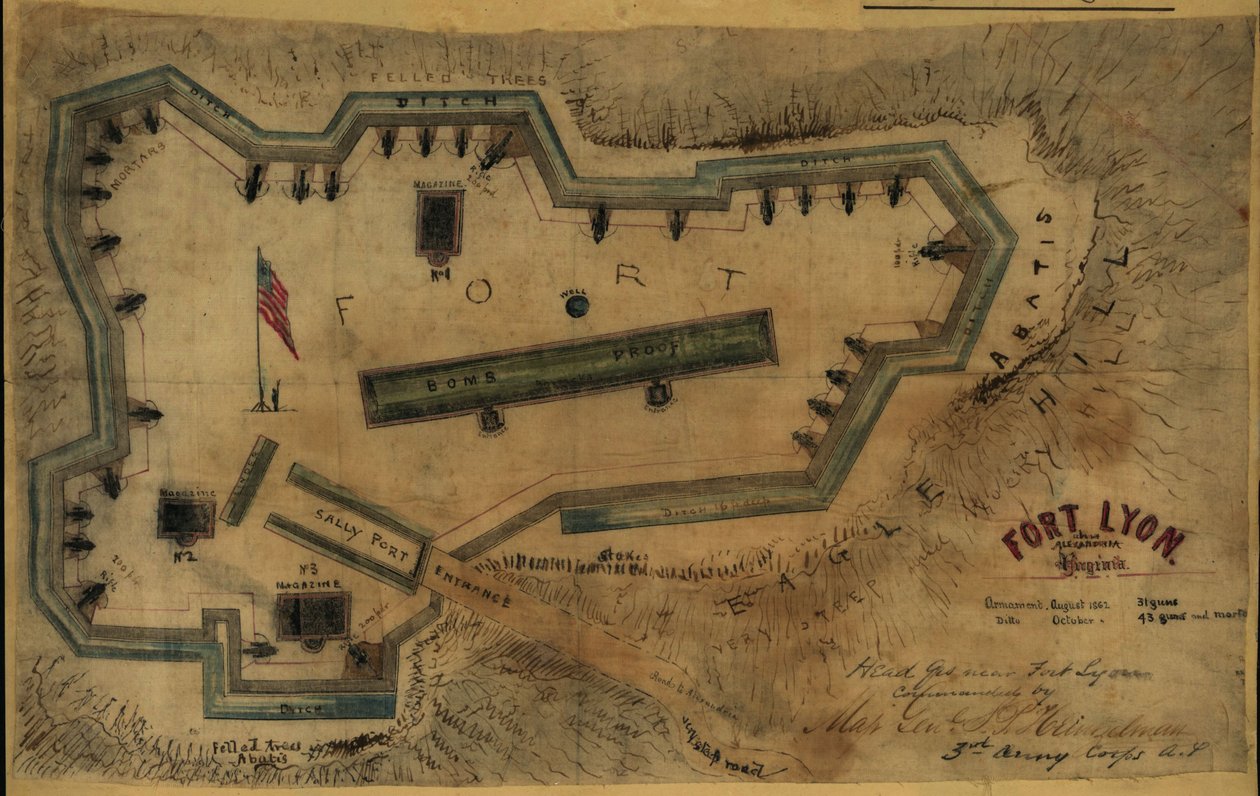 Fort Lyon, near Alexandria, Virginia by Robert Knox Sneden