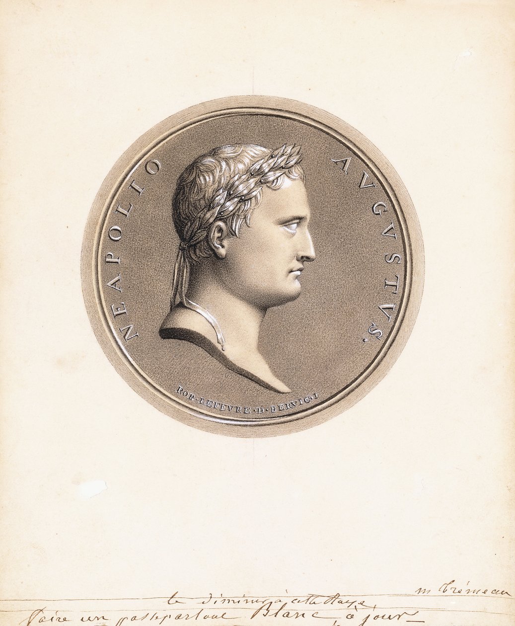 Emperor Napoleon I, in Profile to the Right - A Design for a Medal by Robert Lefevre
