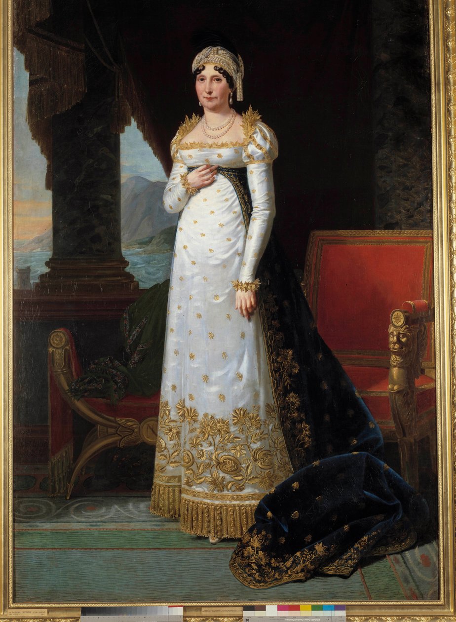 Full-length portrait of Laetitia Bonaparte (Letizia Maria Ramolino) (1750-1836), Madame Mere. Painting by Robert Lefevre (1813). Versailles, Musee du Chateau by Robert Lefevre