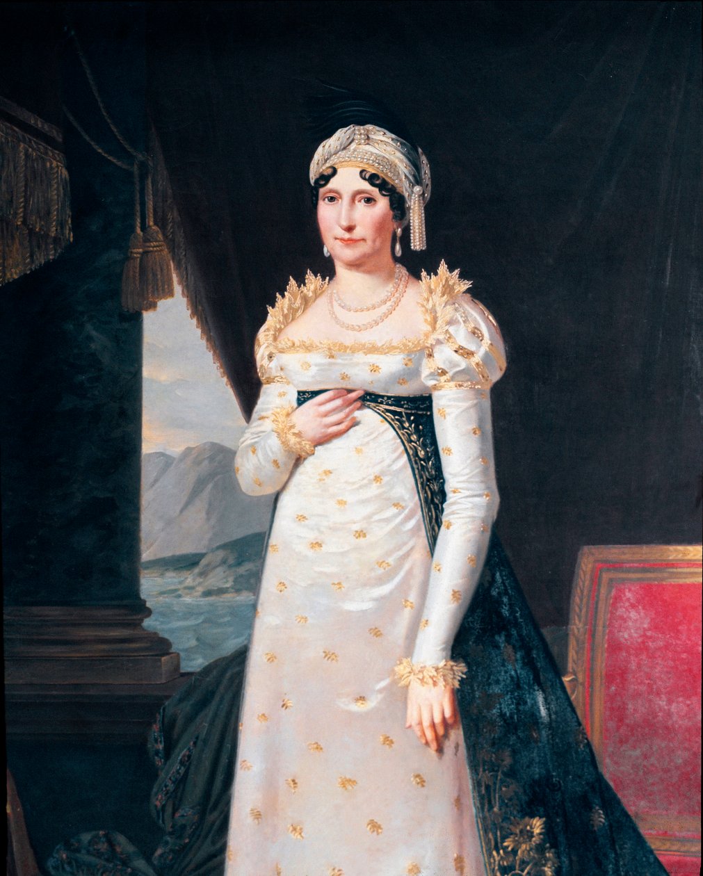 Portrait of Laetitia Bonaparte (Letizia Maria Ramolino) (1750-1836), Mother of Napoleon Bonaparte (Detail) by Robert Lefevre