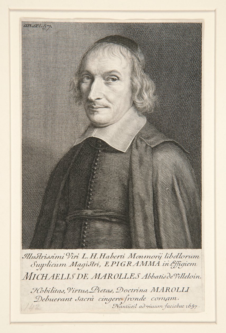 Michel de Marolles (1600-1681) by Robert Nanteuil