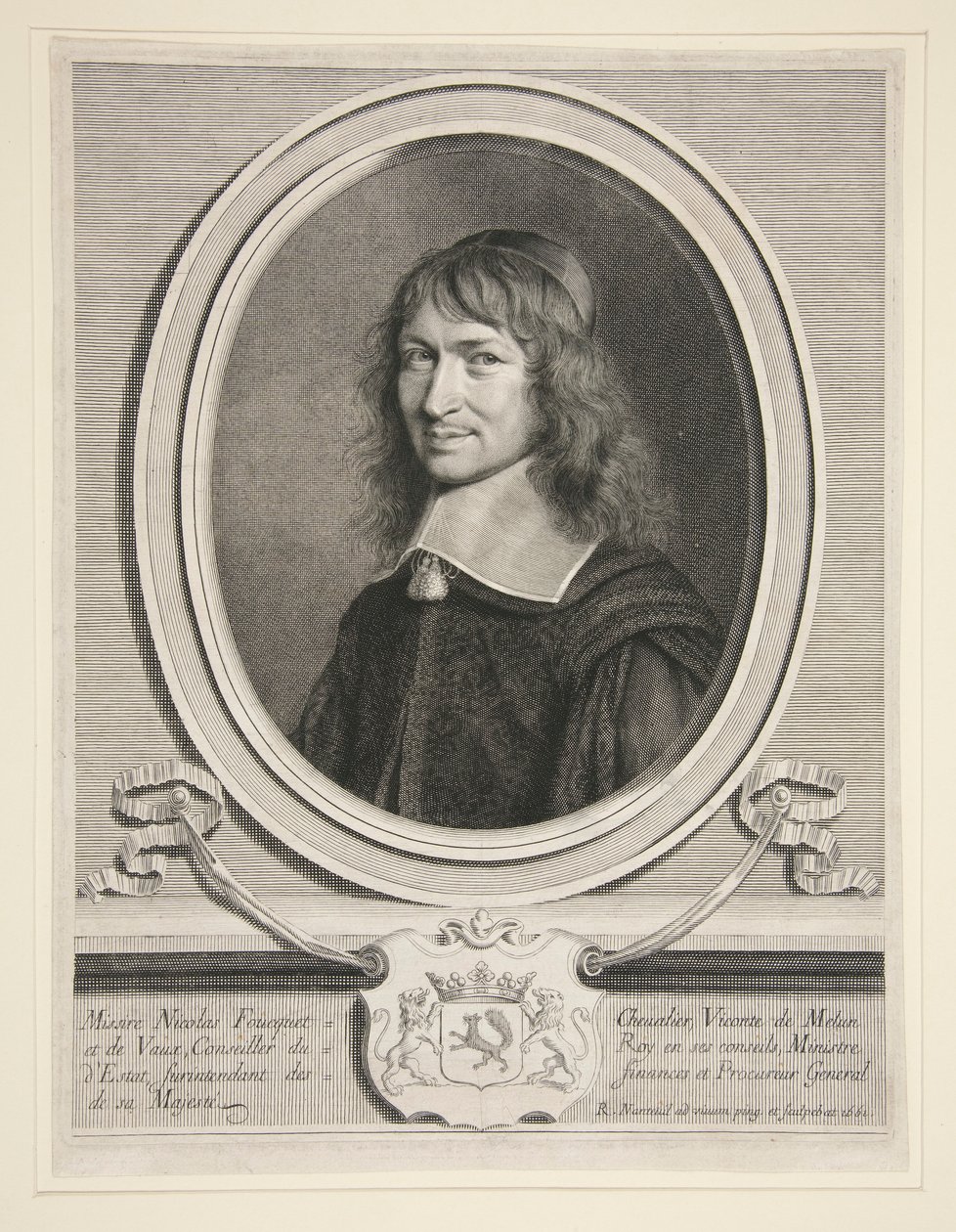 Nicholas Fouquet (Foucquet), Viscount of Melun and of Vaux by Robert Nanteuil