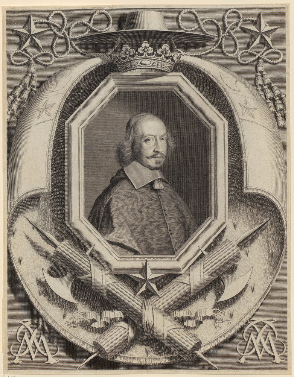 Portrait of Cardinal Jules Mazarin by Robert Nanteuil
