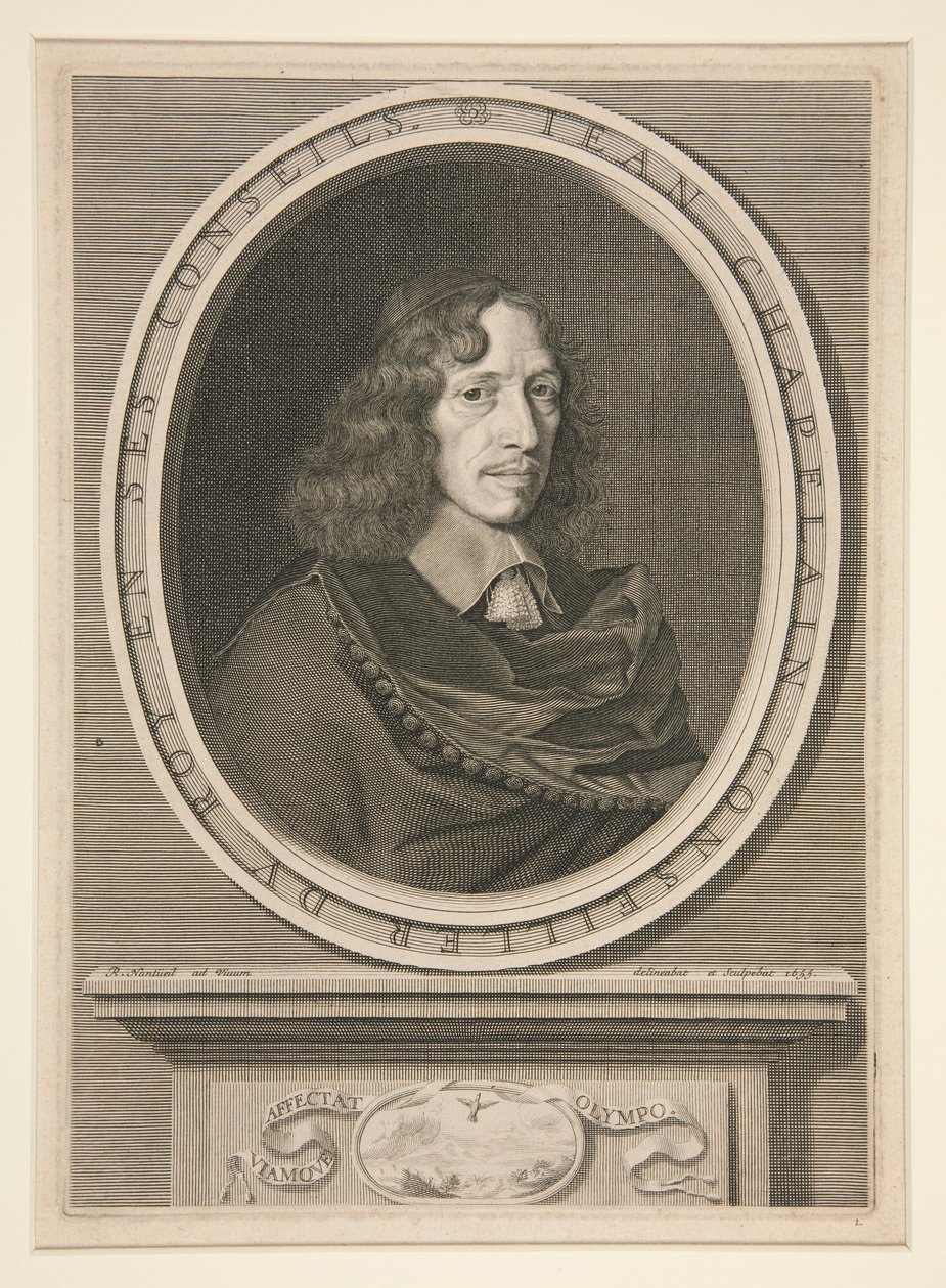 Portrait of Jean Chapelain, Adviser to the King by Robert Nanteuil