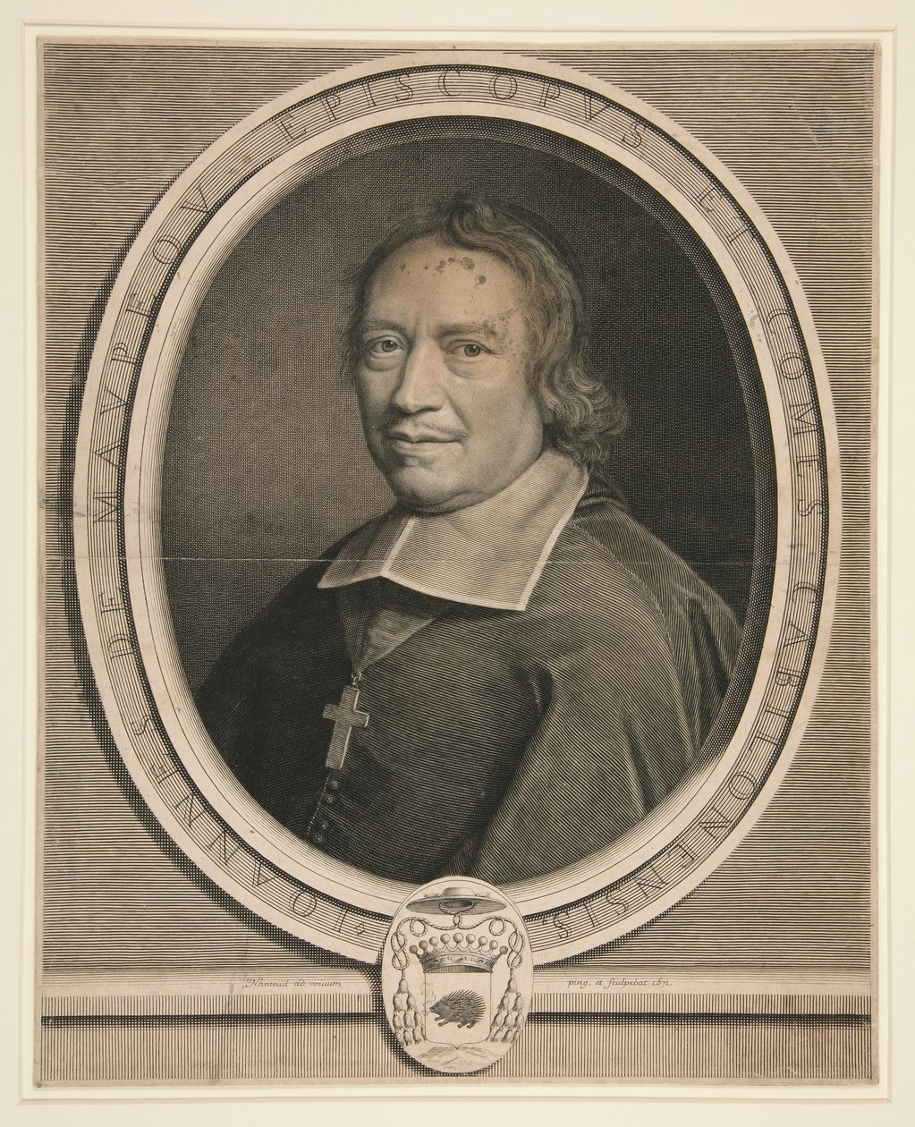 Portrait of Jean de Maupeou, Bishop and Count of Chalons-sur-Saone by Robert Nanteuil