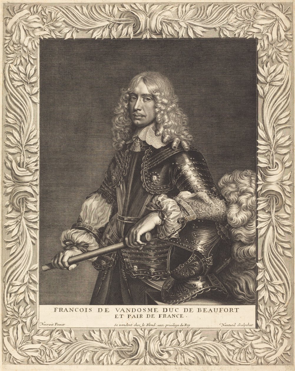 Francois, Duke of Beaufort by Robert Nanteuil after Jean Nocret