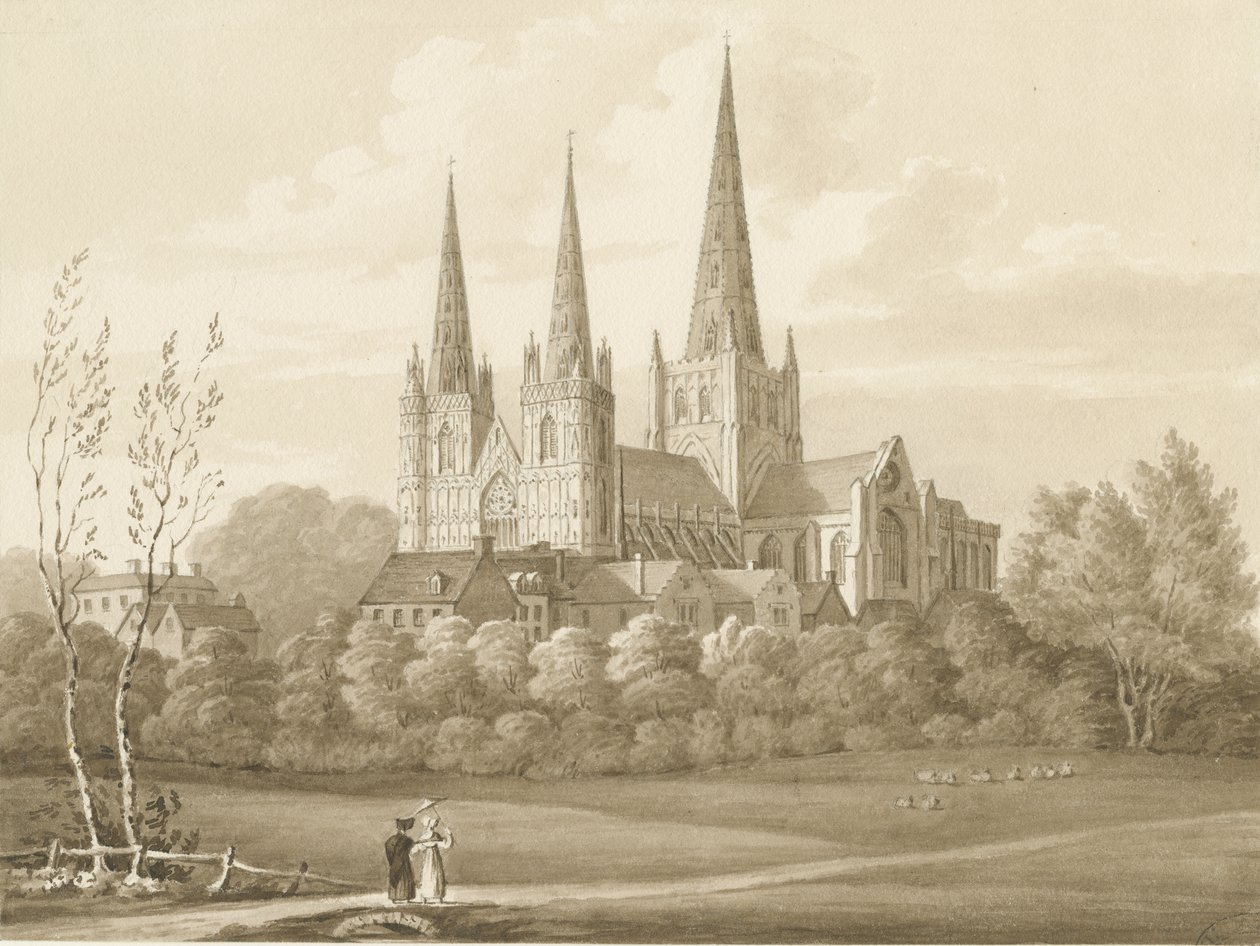 Lichfield Cathedral - West South West View by Robert Noyes