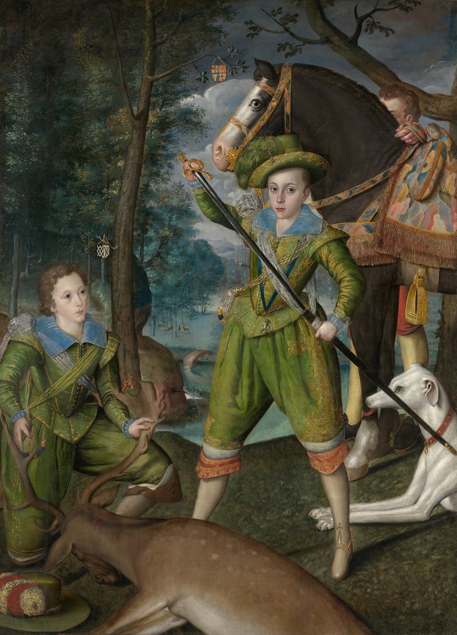 Henry Frederick 1594-1612, Prince of Wales, with Sir John Harington 1592-1614, 1603 by Robert Peake I