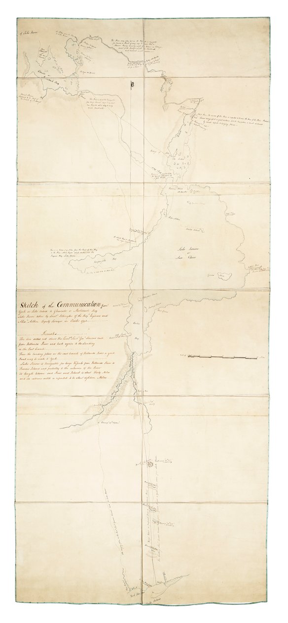 Sketch of Communication from York on Lake Ontario to Gloucester or Machidash Bay Lake Huron by Robert Pilkington