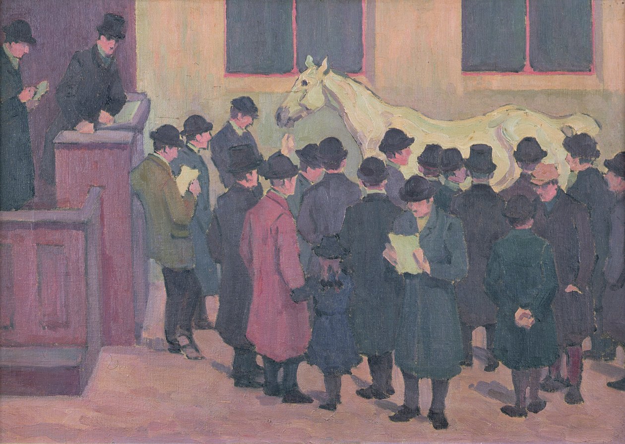 Horse Sale at the Barbican by Robert Polhill Bevan