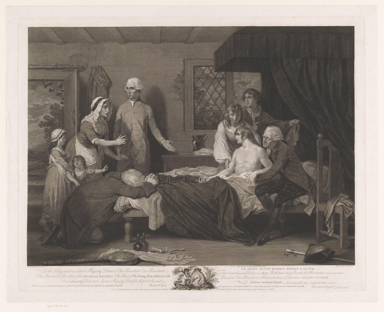 Drowning Man Regains Consciousness in His Bed (title on object: The Young Man Restored to Life) by Robert Pollard (I)