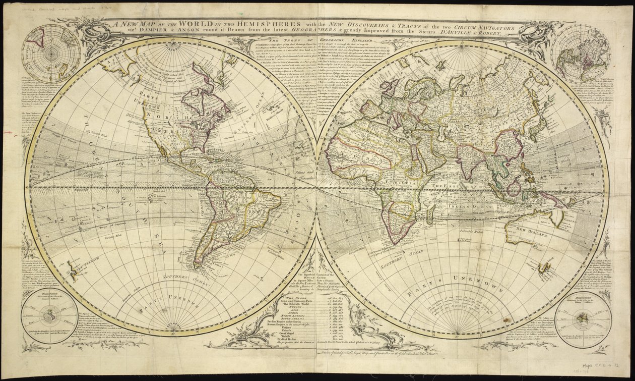 A New Map Of The World In Two Hemispheres With The New Discoveries Robert Sayer A New Map Of The World In Two Hemispheres With The New Discoveries Tracts Of Th 1351297) 