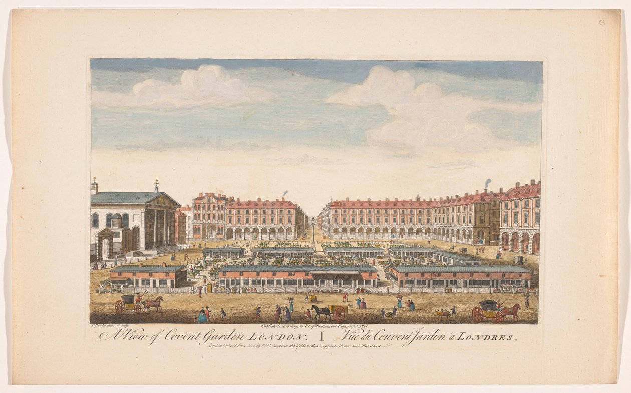 View of Covent Garden Market in London by Robert Sayer
