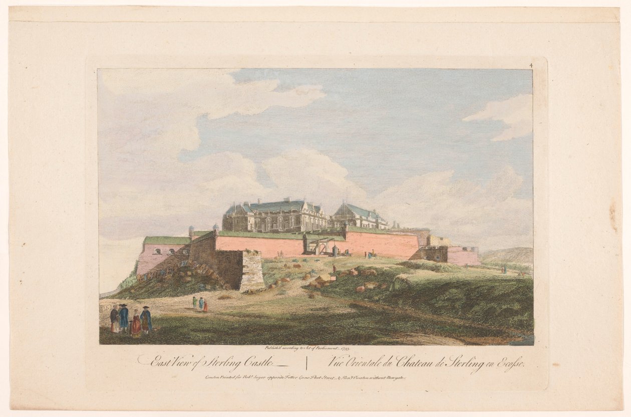 View of Stirling Castle (series title: Scotland) by Robert Sayer