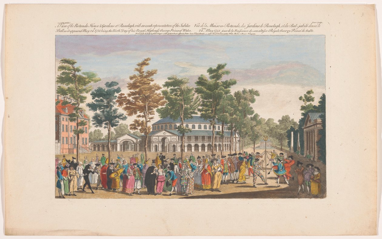 View of the Rotunda in Ranelagh Gardens, London with a Masquerade Ball for the Prince of Wales