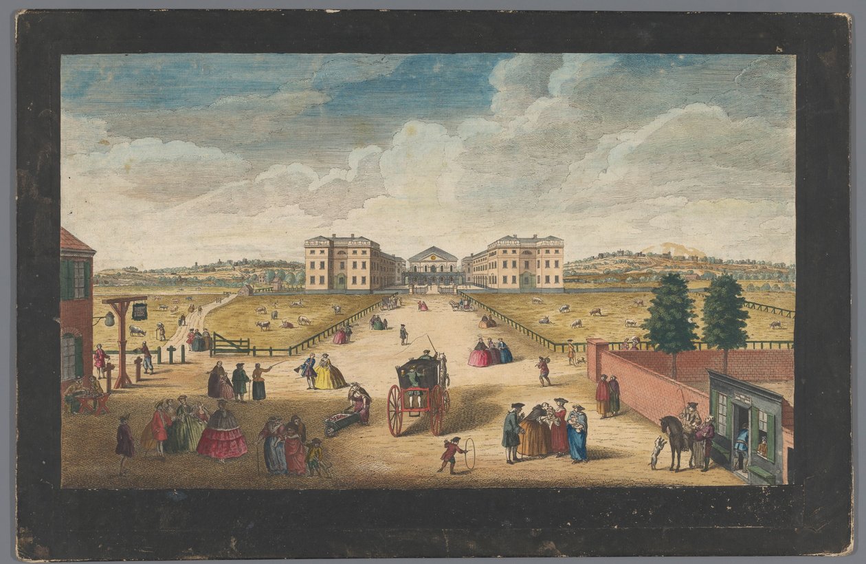 View of the Foundling Hospital in London by Robert Sayer