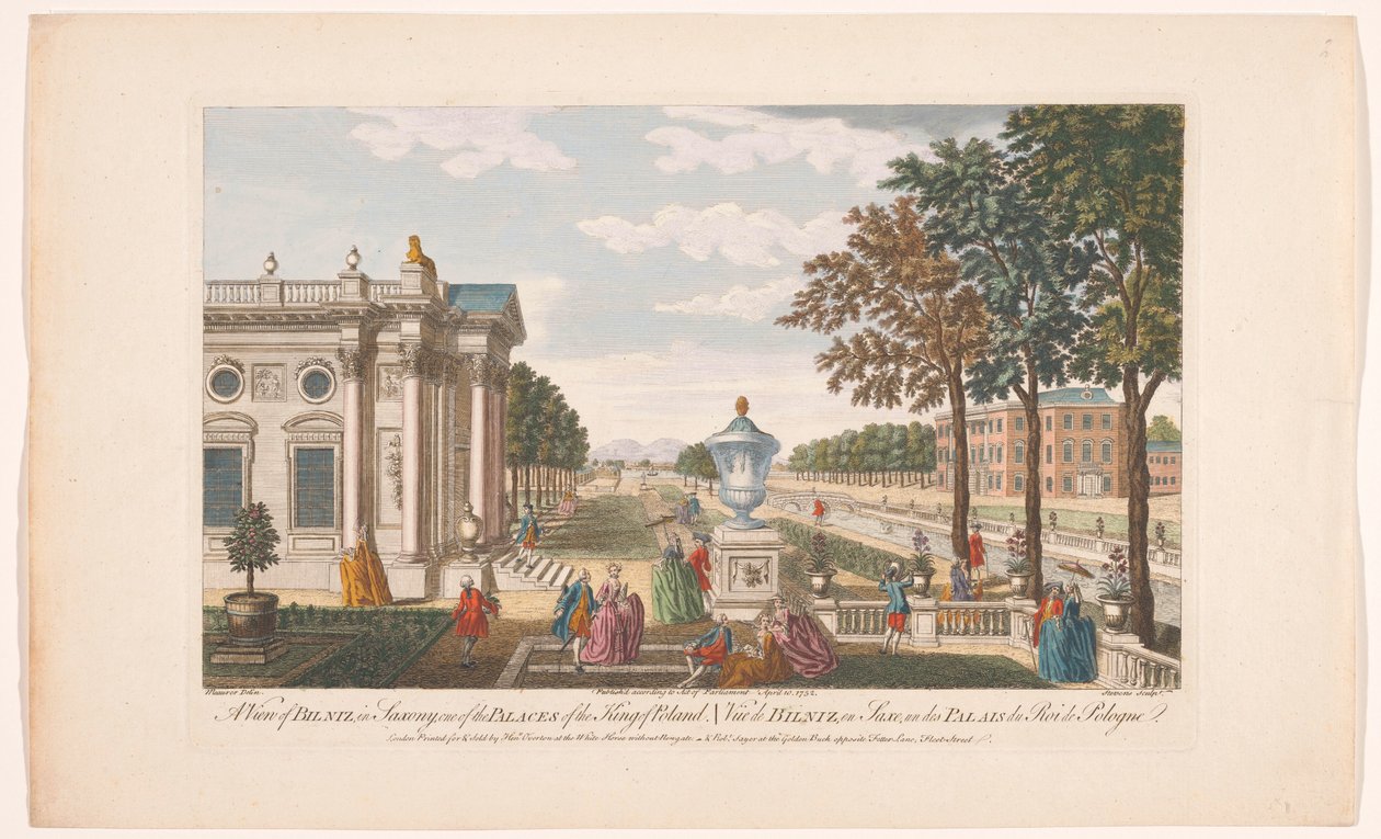 View of Schloss Pillnitz (series: Saxony) by Robert Sayer