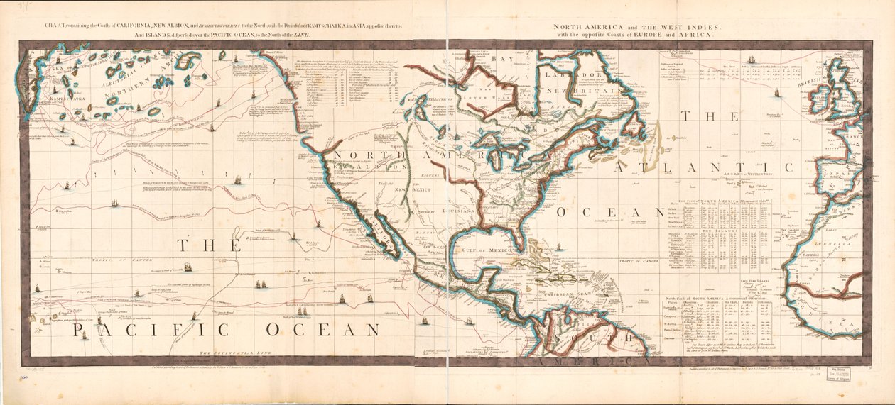 Chart of the Coasts of California, New Albion, and Russian Discoveries to the North by Robert Sayer And John Bennett