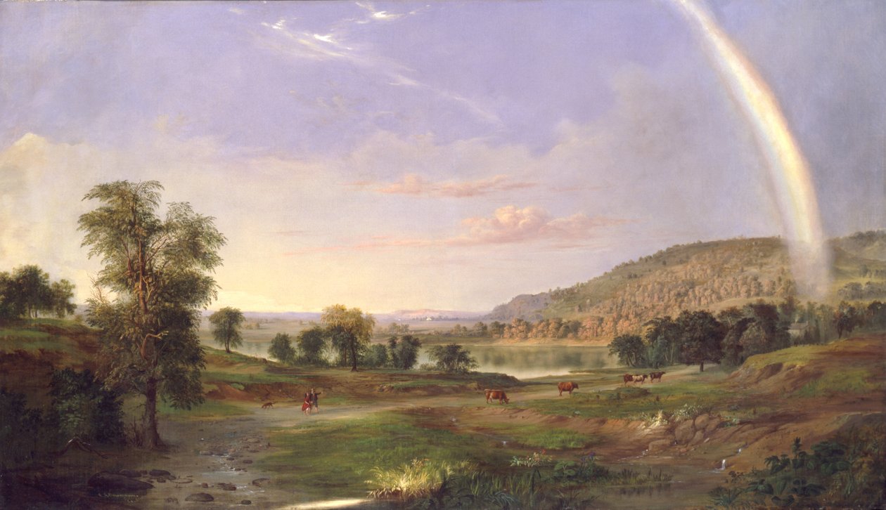 Landscape with Rainbow by Robert Seldon Duncanson